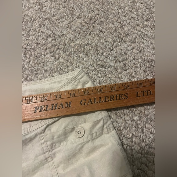 100% Linen Charlotte Russe Y2K Khaki Low Rise Convertible Pants Size 3 - Picture 4 of 5